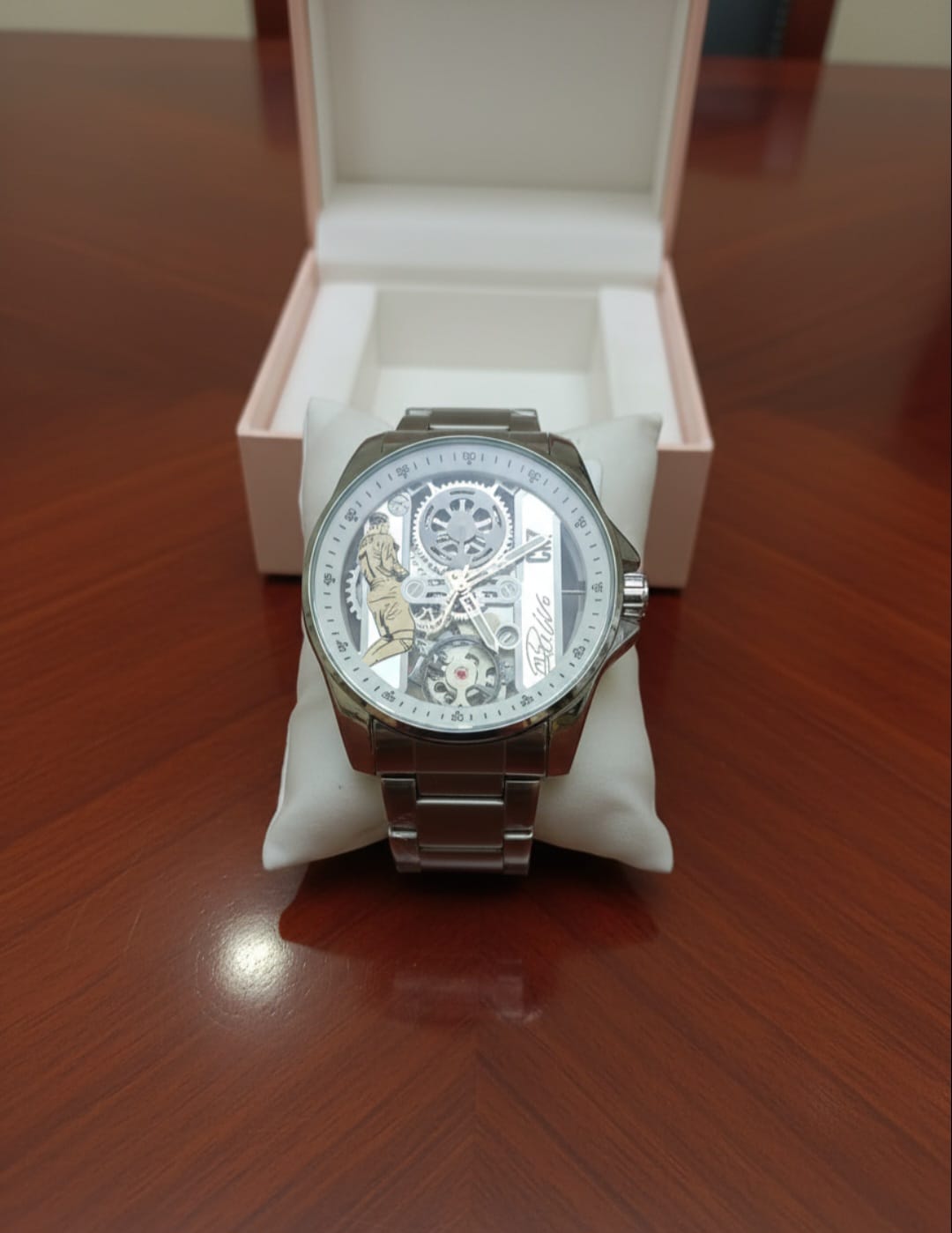 HUBLOT CR-7 SKELETON DESIGN CHAIN – SILVER & WHITE