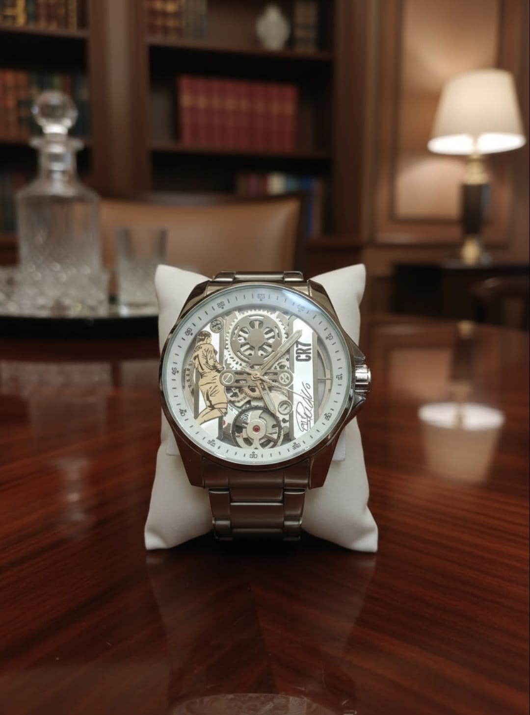 HUBLOT CR-7 SKELETON DESIGN CHAIN – SILVER & WHITE