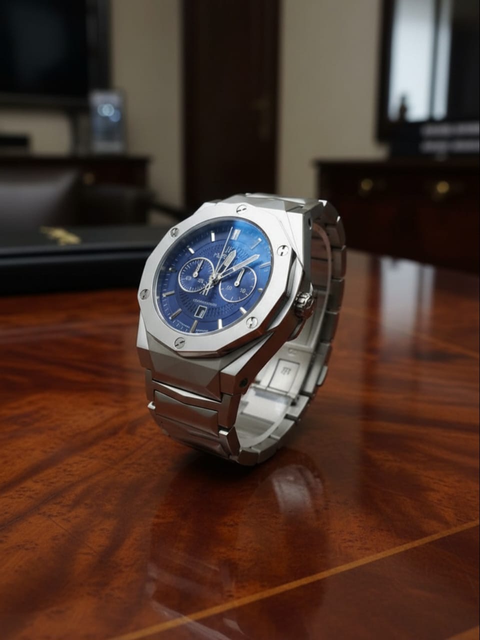 Hublot Diamond Chain | Silver Blue | Premium Quality