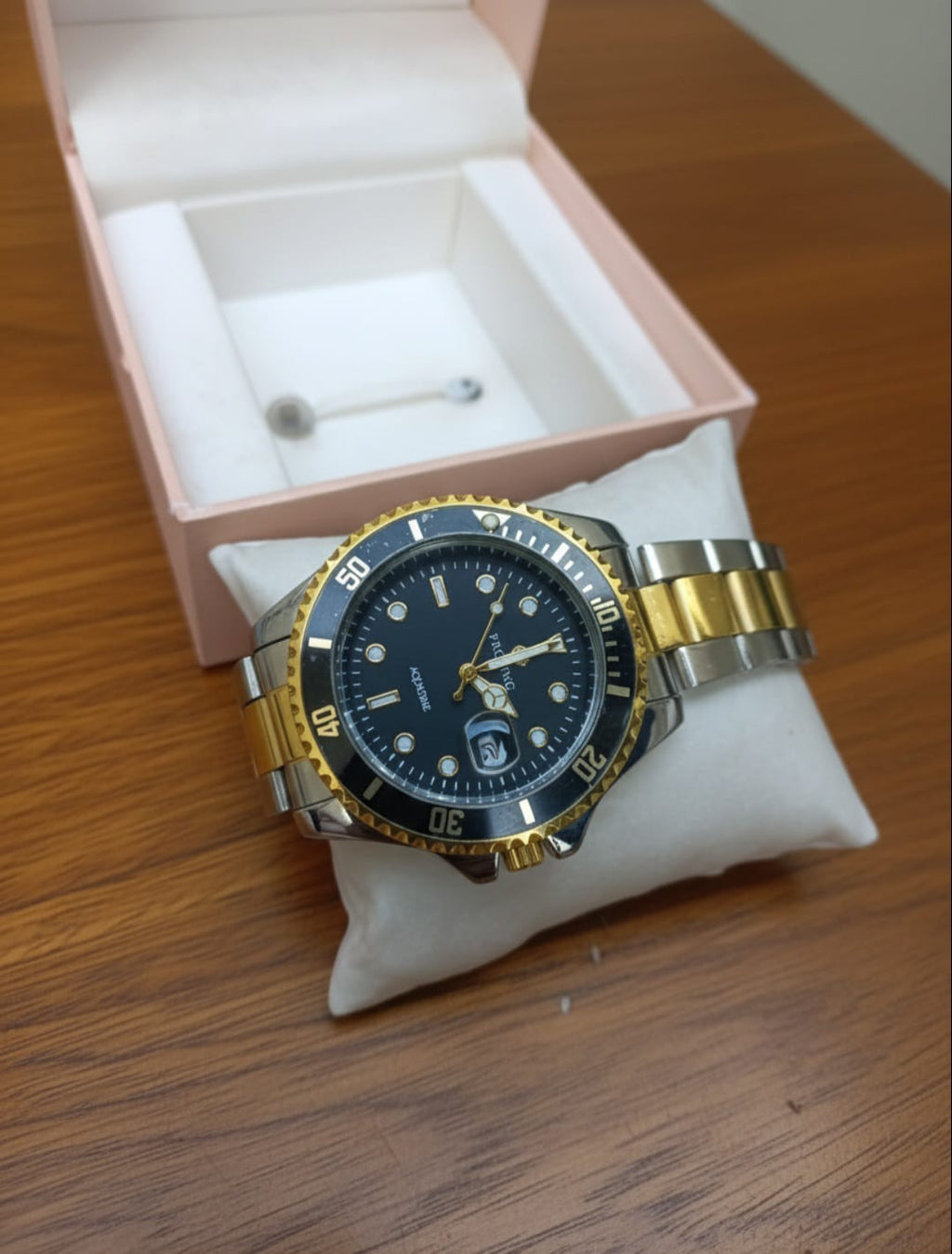 PROKING SUBMARINER Watch for Men – Original Stainless Steel Chain & Back | Date Working, Rotating Bezel, Luxury Analog Watch