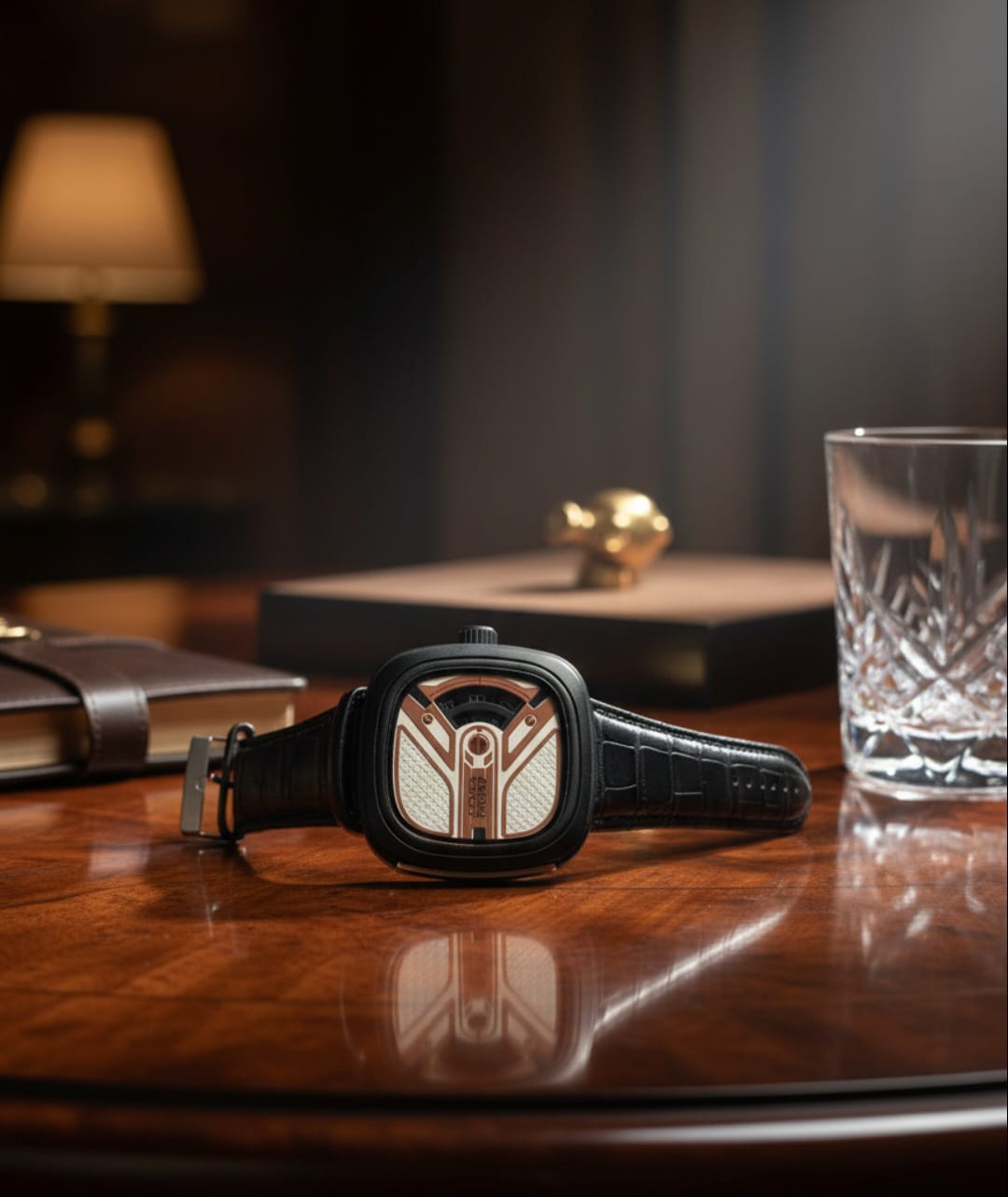 Belleda Men's Leather Strap Watch - Seven Friday Model