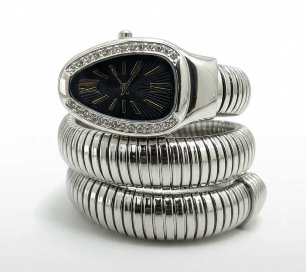 Women Cool Snake Shape Bangle Watch Girls Quartz