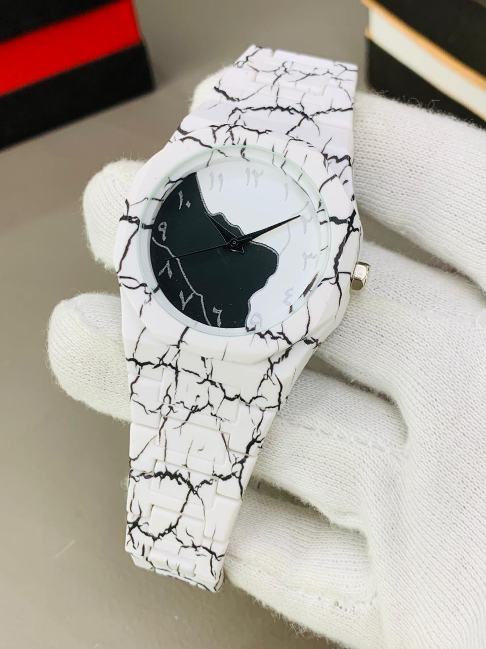 White Arabic Aura Watch For Men's........!!!!!!!!