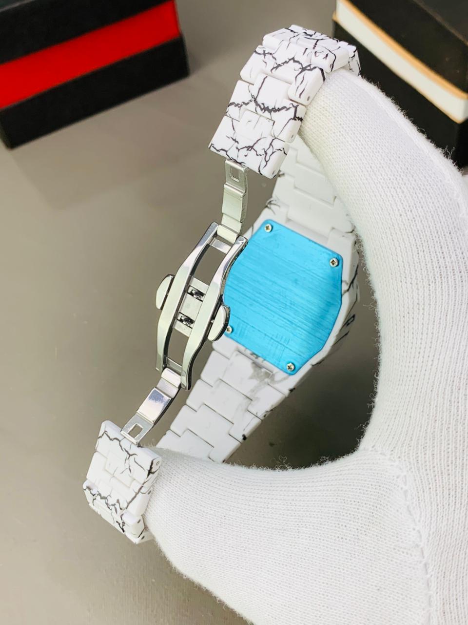 White Arabic Aura Watch For Men's........!!!!!!!!